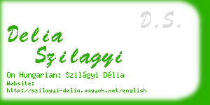 delia szilagyi business card